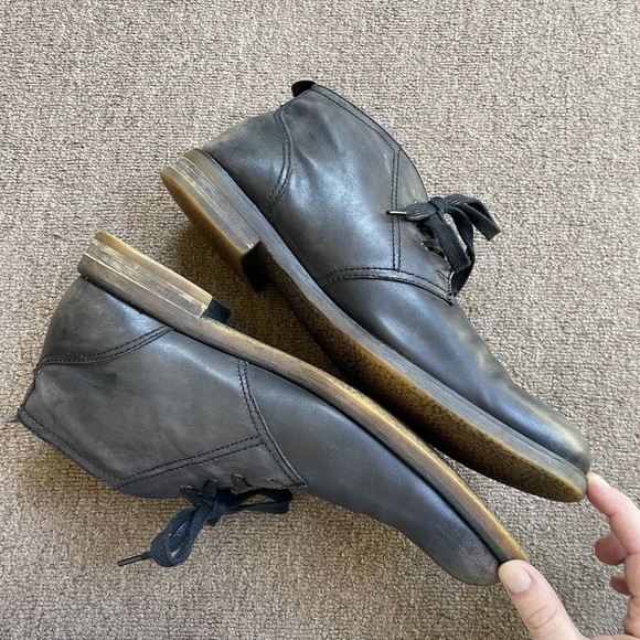bed stu mens chukka boots Casual Charcoal Gray Distressed Leather Finish US 12 main image 6